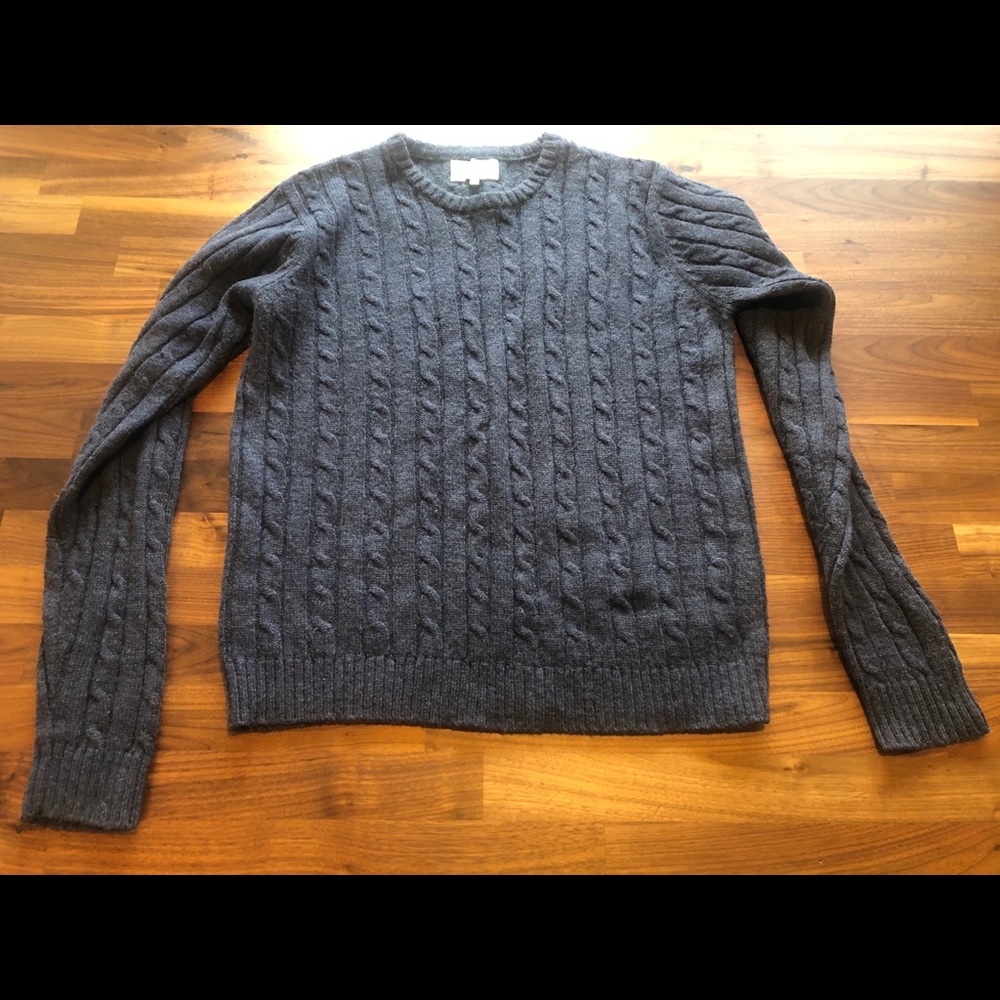Frank and Oak Navy Blue Wool Sweater